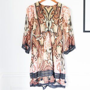 Anthropologie Tan Ranna Gill Knee Casual Length Dress, size 2